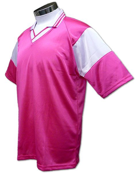 学割クラスTシャツサッカーユニフォーム C01タイプ ピンク/白の画像