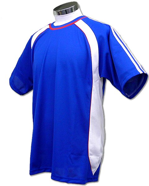 学割クラスTシャツサッカーユニフォーム B01タイプ 青の画像